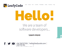 Tablet Screenshot of leafycode.com